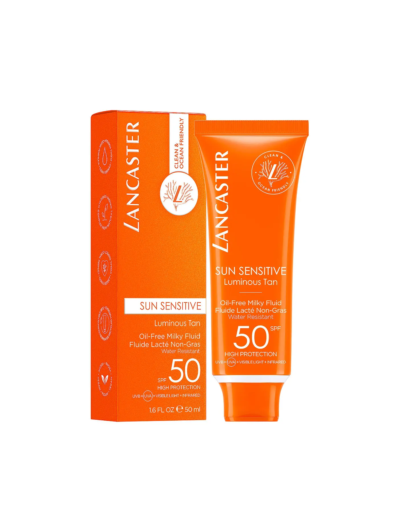 LANCASTER | Clean Sun Sensitive Milky Fluid SPF 50 50ml | 